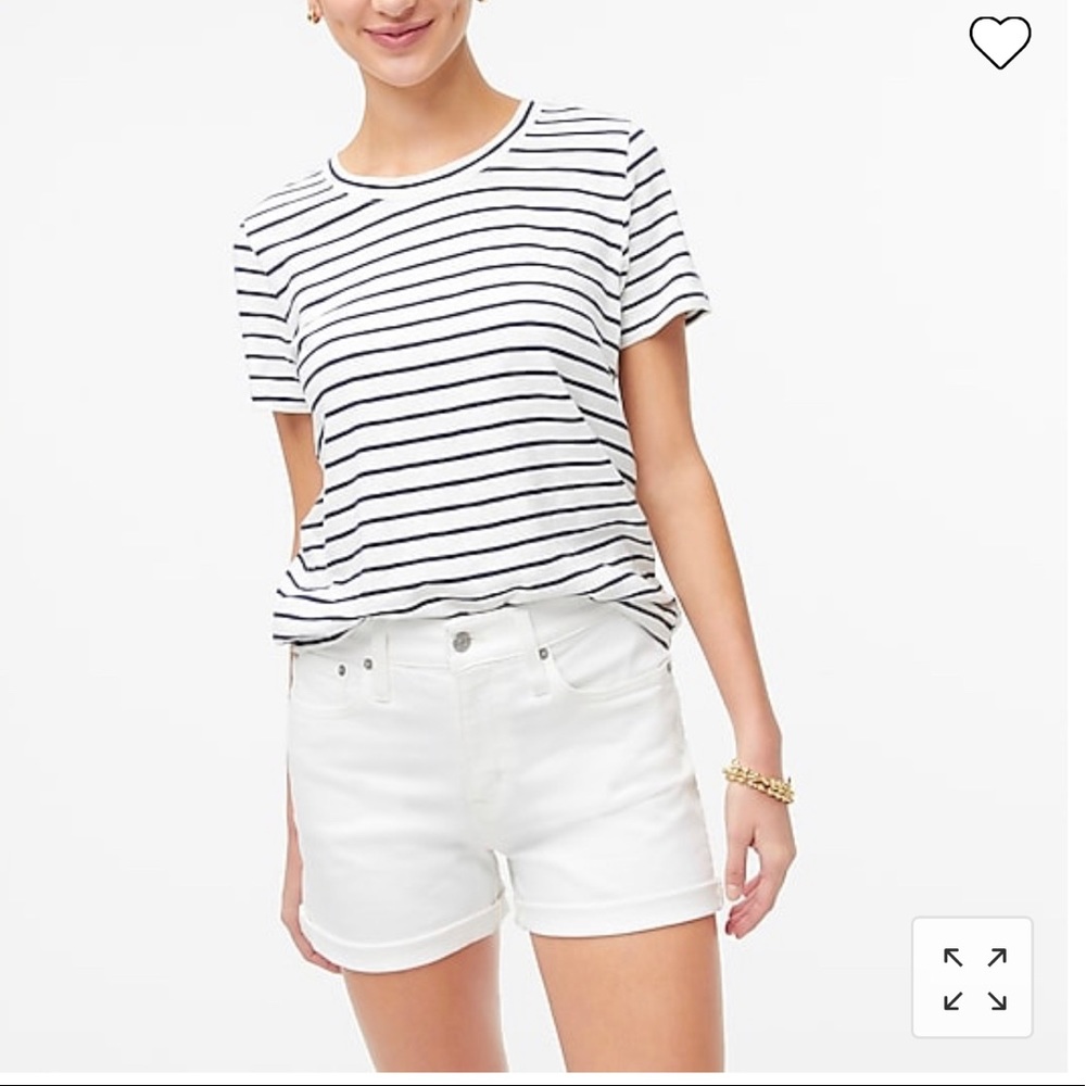 J.Crew Classic Denim Shorts Chalk White - Picture 2 of 6